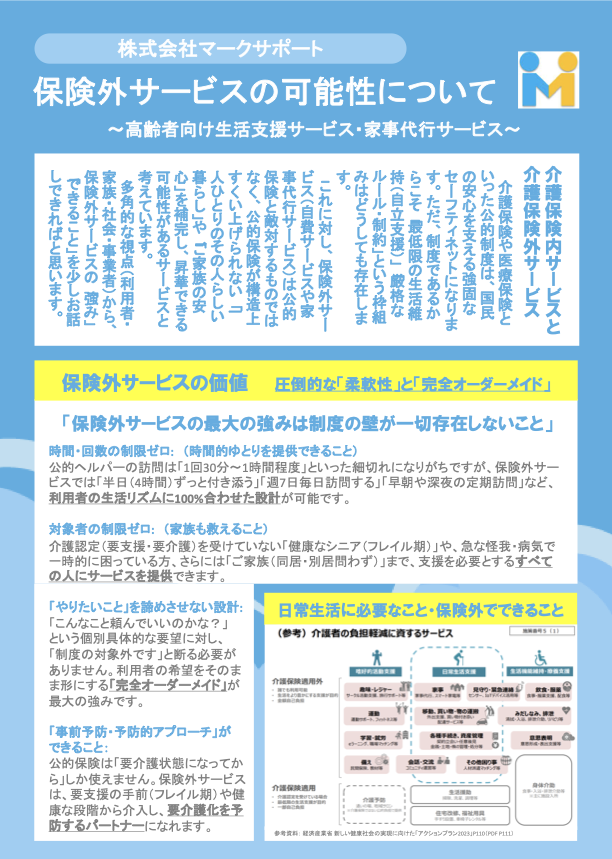 保険外サービスの可能性についてのイメージ